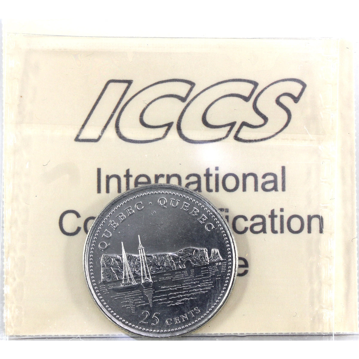 1992 Quebec Canada 25-cents ICCS Certified MS64