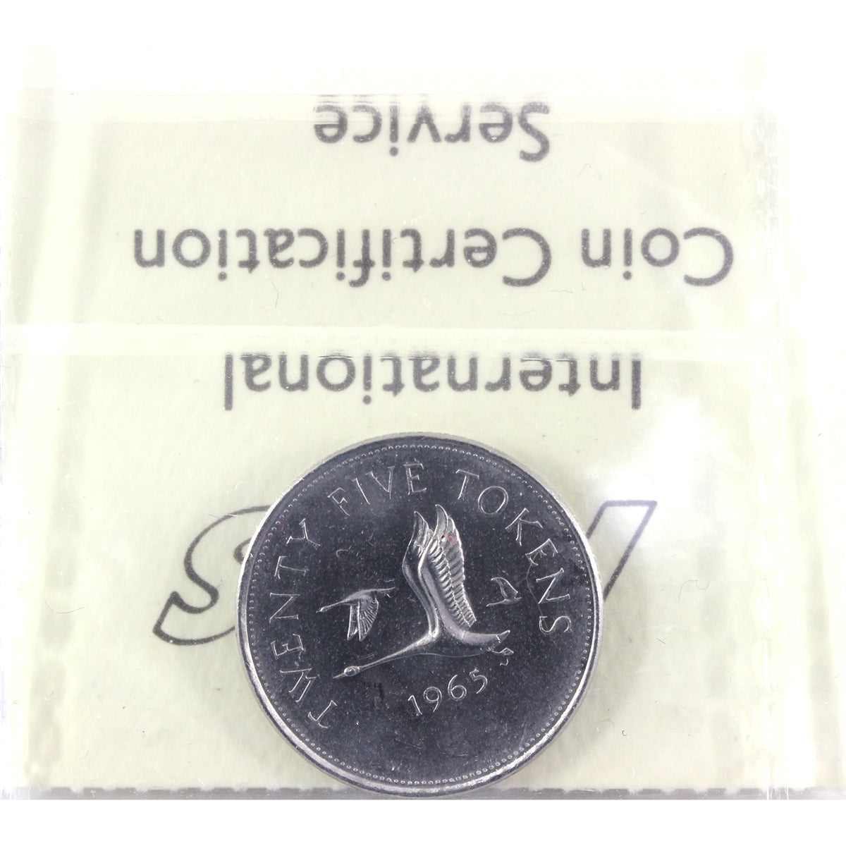 (1965) Canada 25-cents Test Token TT-25.6B ICCS Certified MS64 (XWM 138)