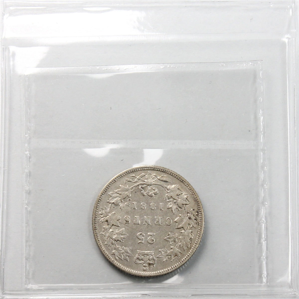 1881H Canada 25-cents ICCS Certified EF40
