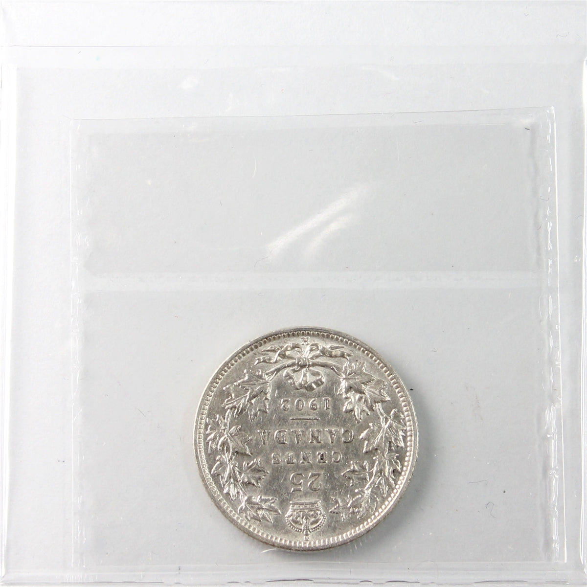 1902H Canada 25-cents ICCS Certified EF40