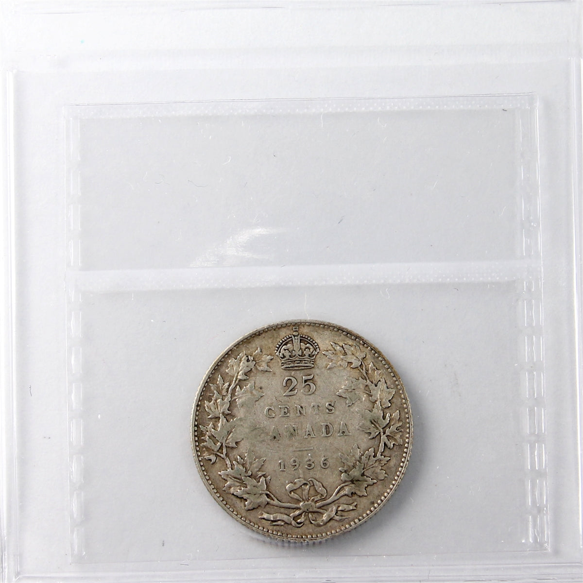 1936 Bar Canada 25-cents ICCS Certified F15