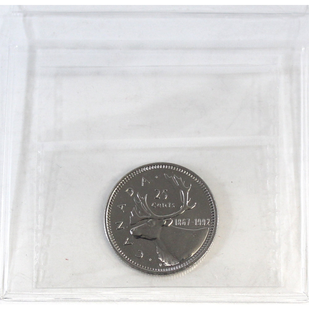 1992 Caribou Canada 25-cents ICCS Certified MS67 NBU