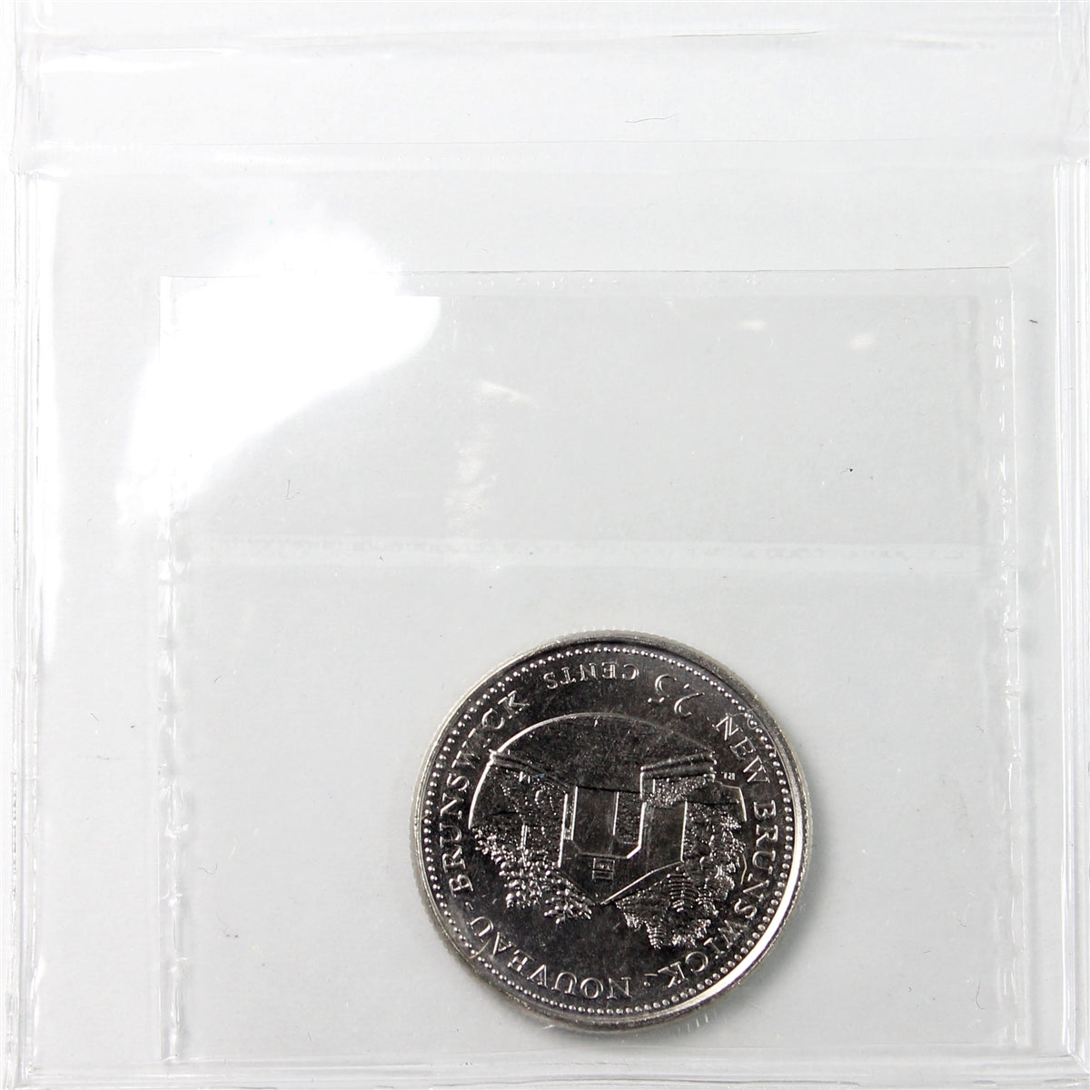 1992 Rotated 180 Degrees New Brunswick Canada 25-cents ICCS Certified MS64