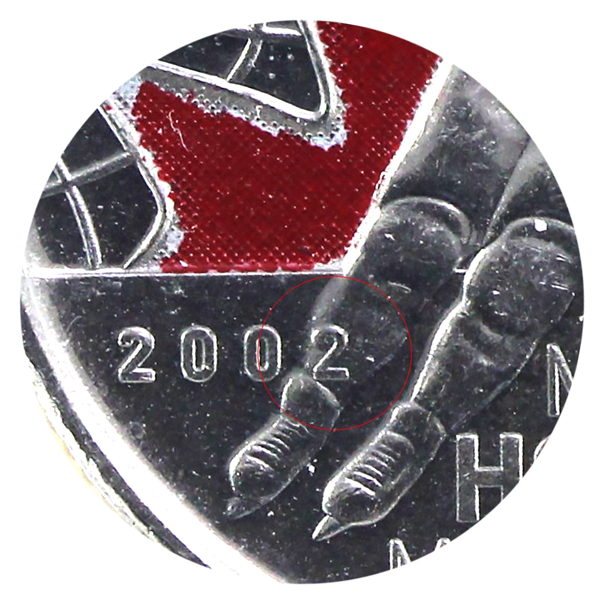 2009 Coloured Men's Hockey, Raised 2 Canada 25-cents ICCS Certified MS63