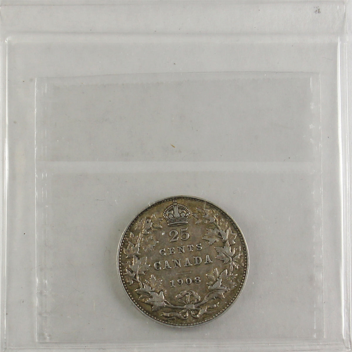 1908 Canada 25-cents ICCS Certified VF30