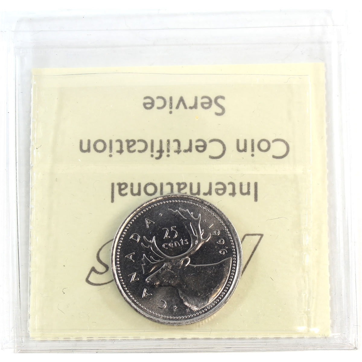 1996 Canada 25-cents ICCS Certified MS64