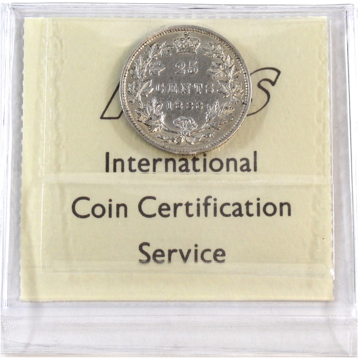 1888 Canada 25-cents ICCS Certified VF30