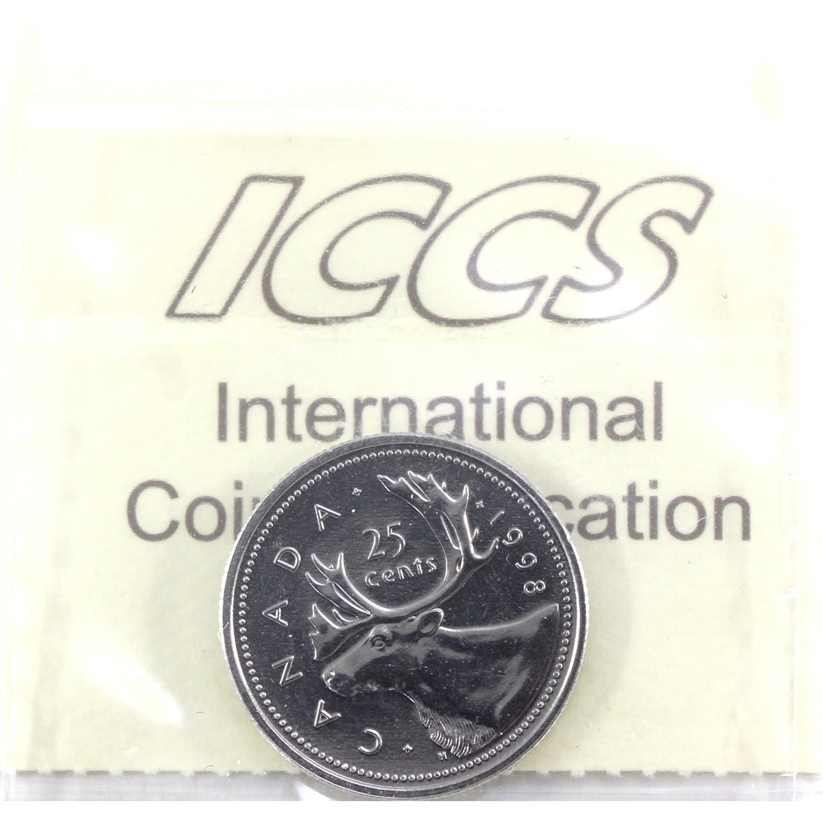 1998W Canada 25-cents ICCS Certified MS66 NBU
