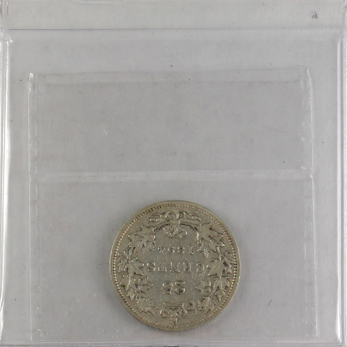 1894 Canada 25-cents ICCS Certified F12