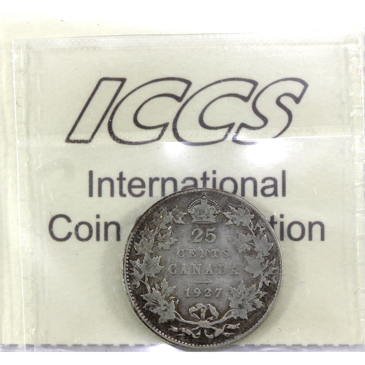 1927 Canada 25-cents ICCS Certified G6