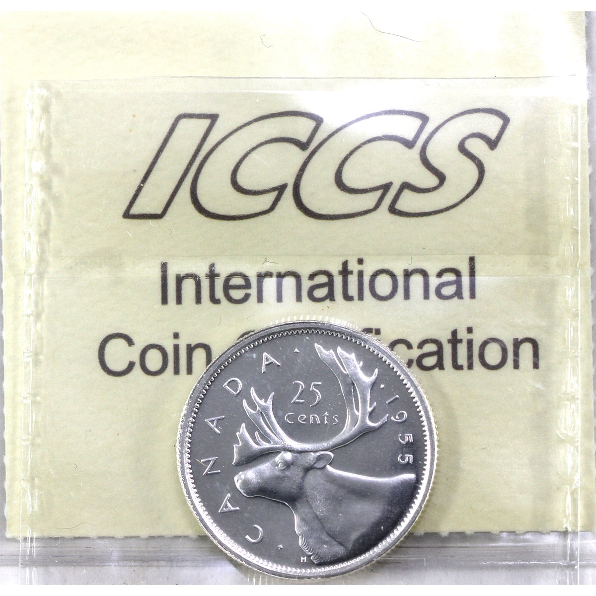 1955 Canada 25-cents ICCS Certified PL-66 Cameo