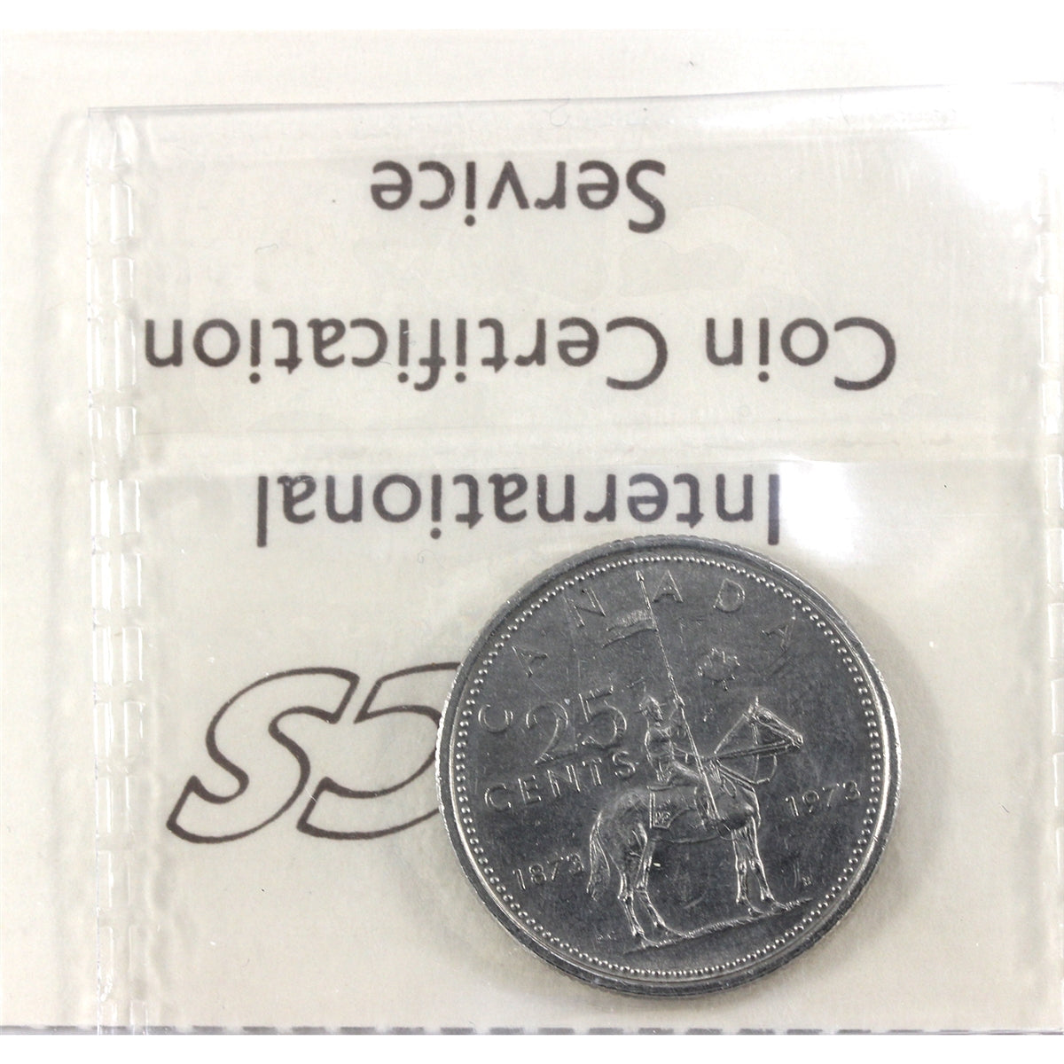 1973 Large Bust Canada 25-cents ICCS Certified EF45