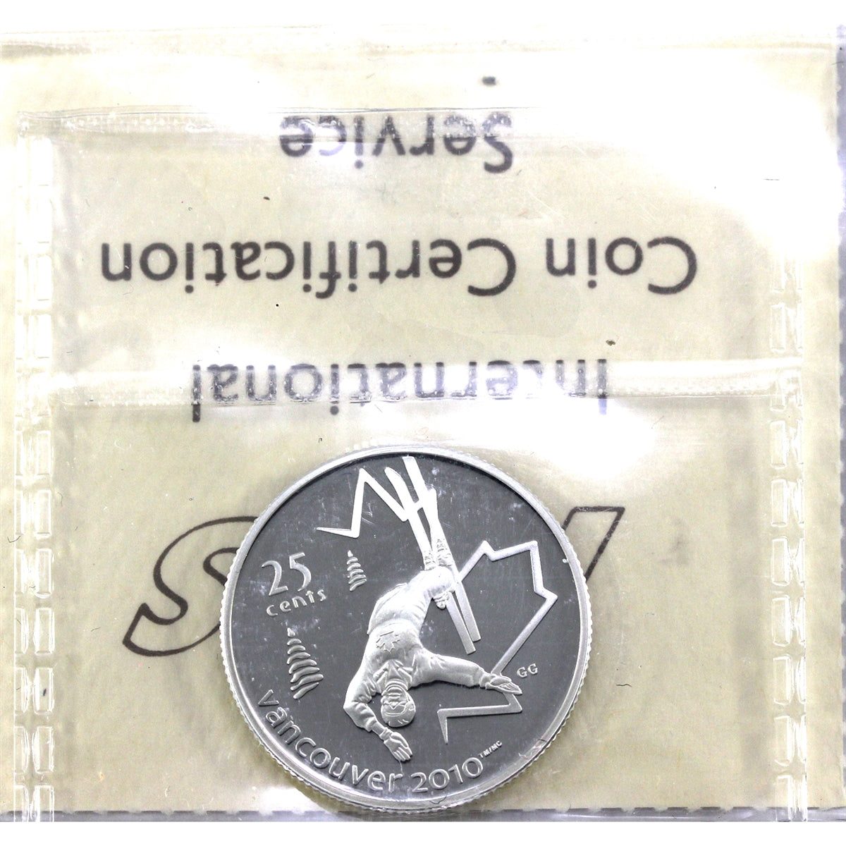 2008 Freestyle Skiing Canada Silver 25-cents ICCS Certified PF-67 Ultra Heavy Cameo