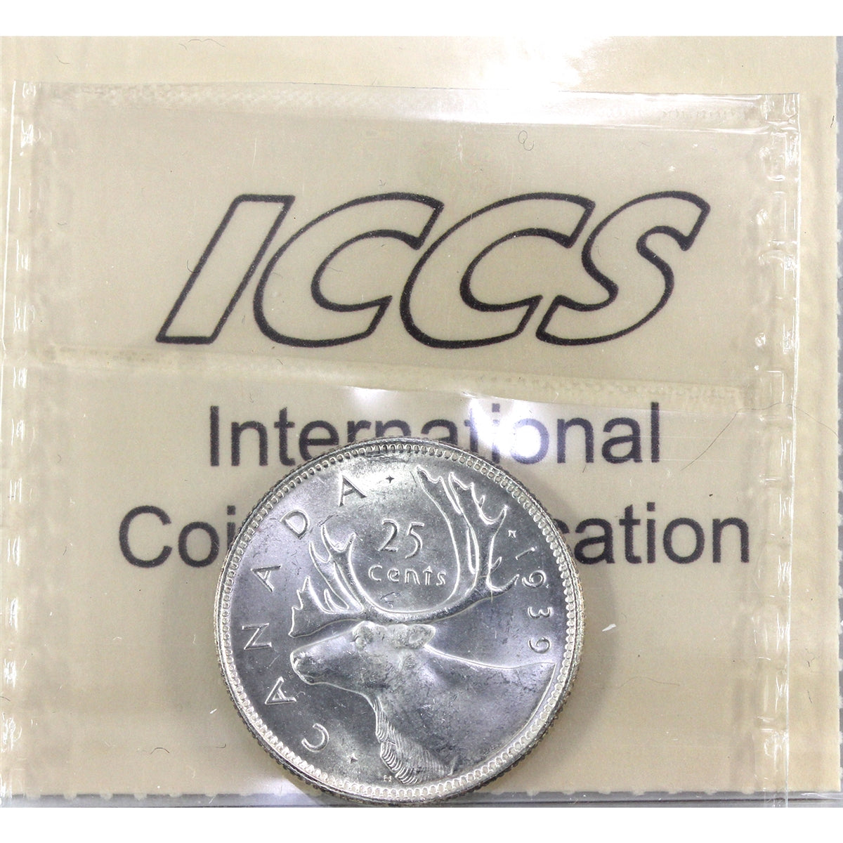 1939 Canada 25-cents ICCS Certified MS62