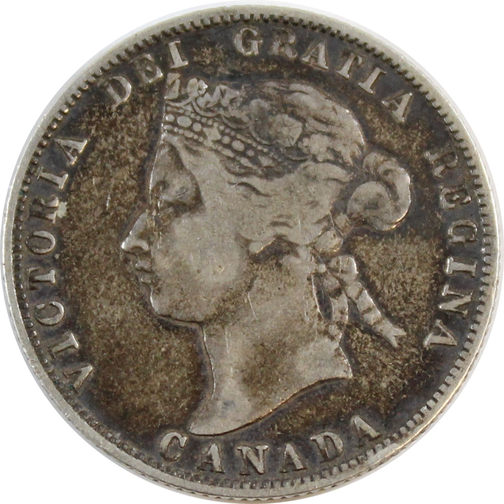 1871 Obv. 2 Canada 25-cents F-VF (F15) $