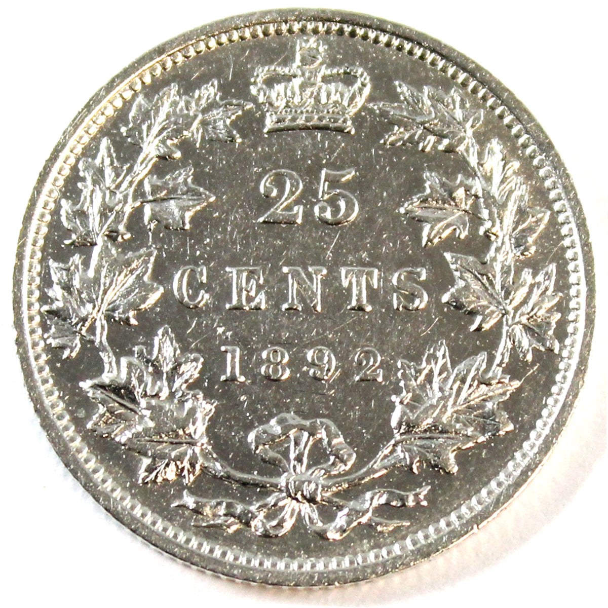 1892 Canada 25-cents Extra Fine (EF-40) $