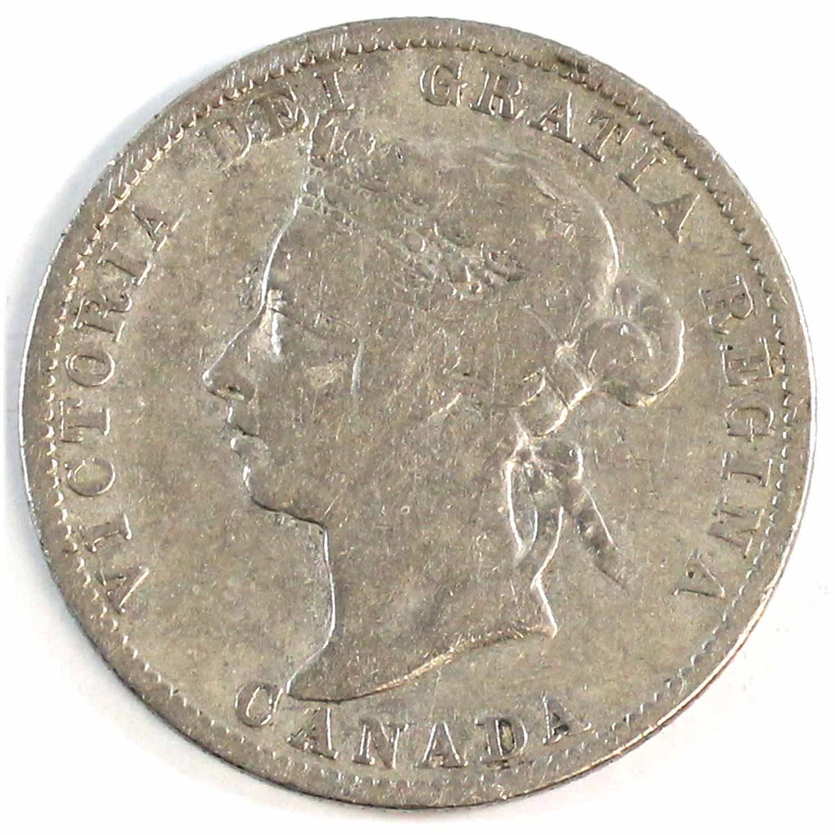 1886 Normal 6 Obv. 5 SBE Canada 25-cents Very Good (VG8) $