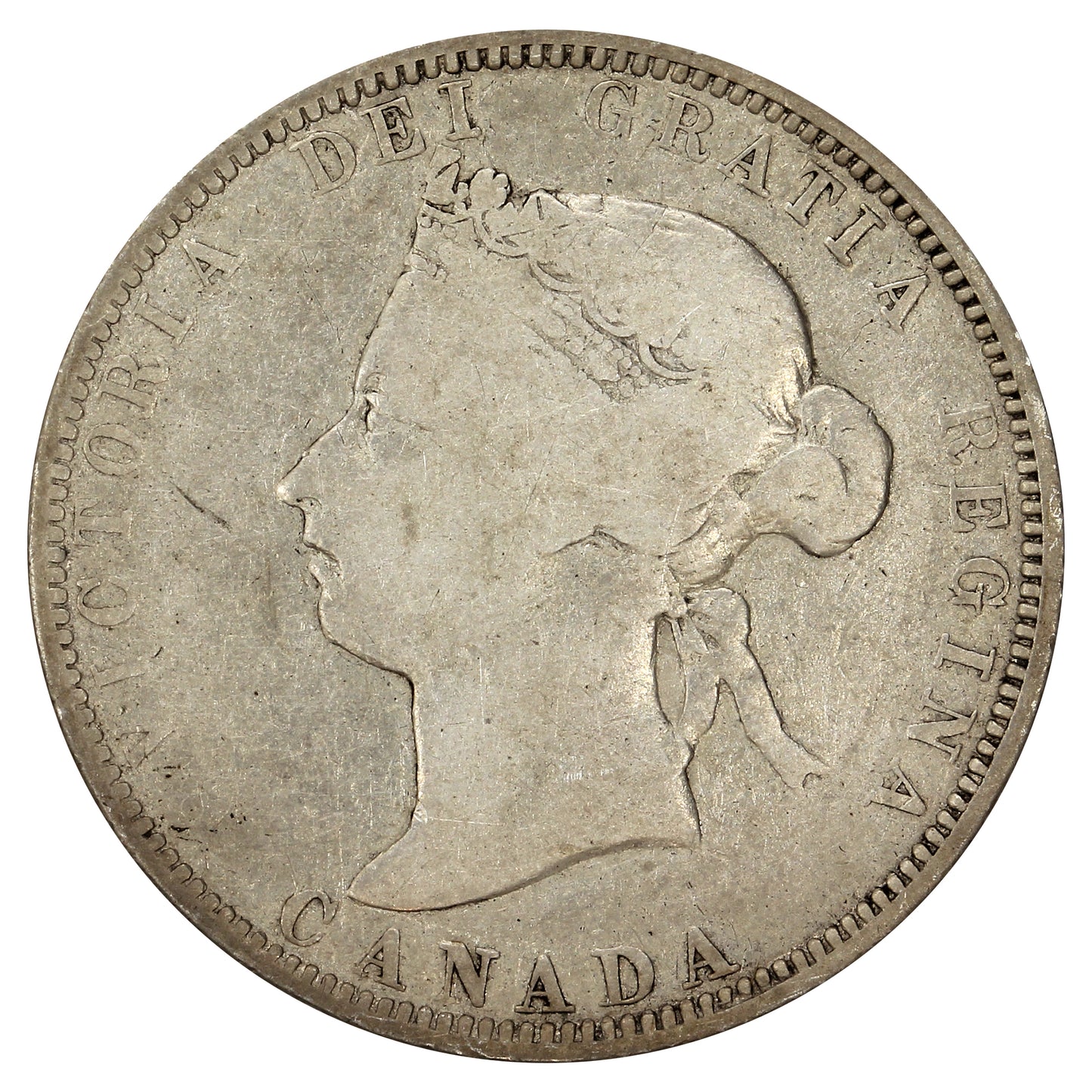 1886 Normal 6 Obv. 4 SBE Canada 25-cents Very Good (VG8) $