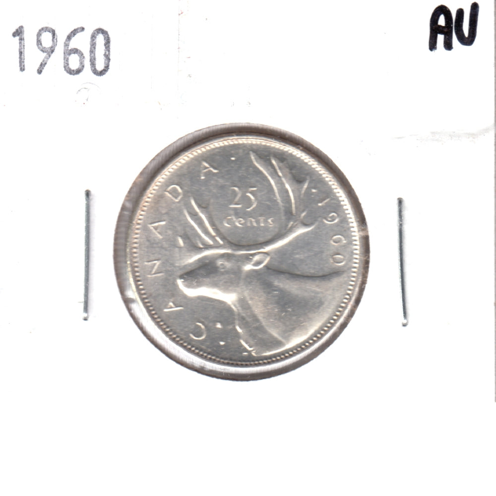 1960 Canada 25-cents Almost Uncirculated (AU50)