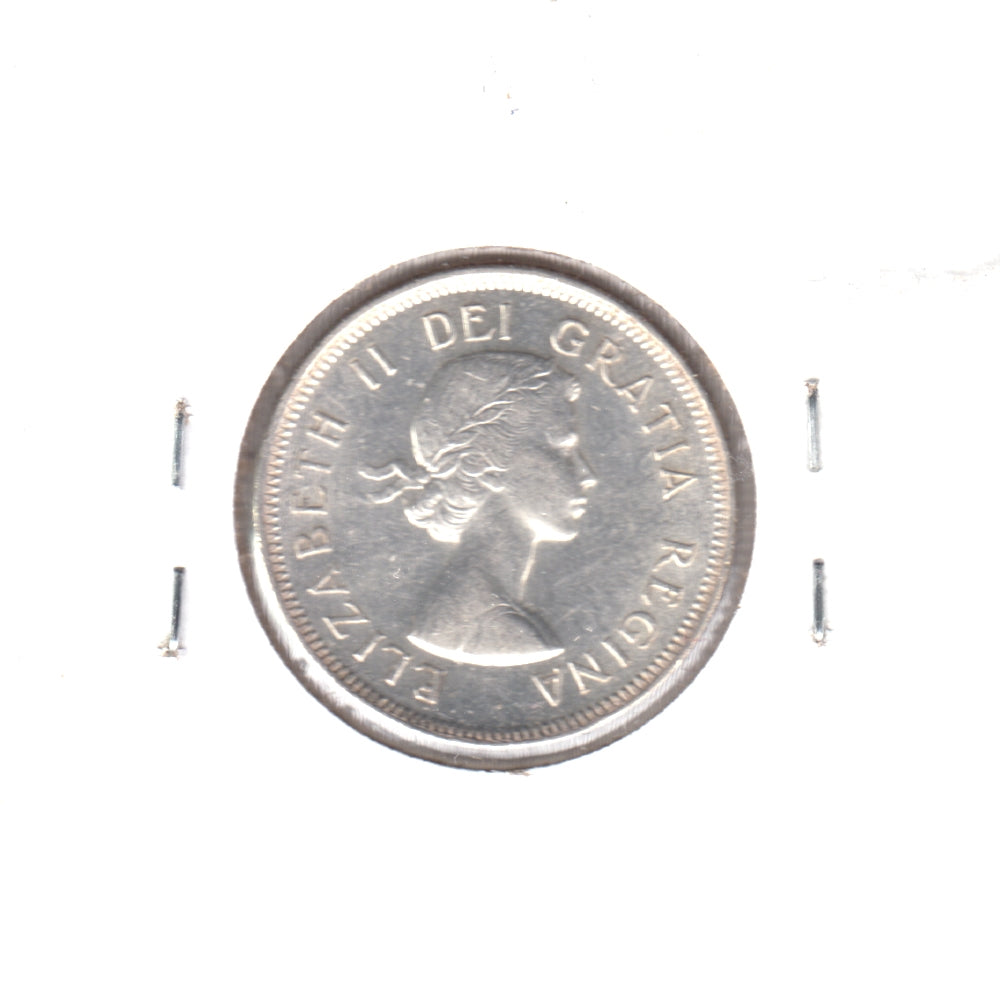 1960 Canada 25-cents Almost Uncirculated (AU50)