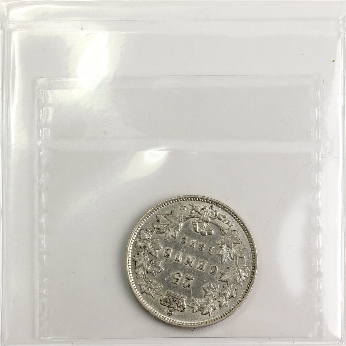 1872H Obv. 2 Canada 25-cents ICCS Certified EF40