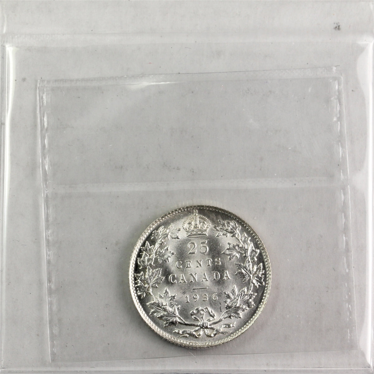 1936 Canada 25-cents ICCS Certified MS63 (XDM 206)