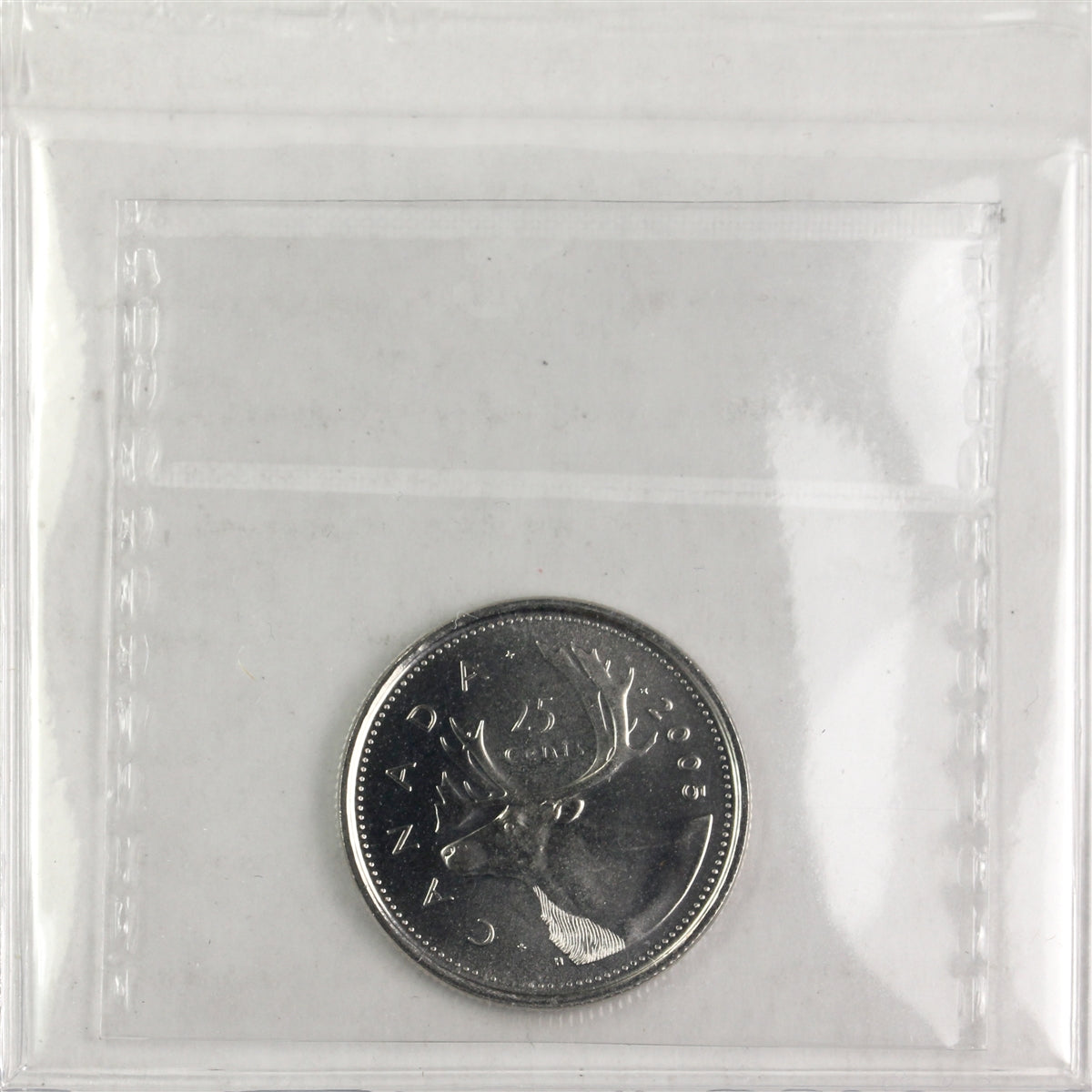 2005P Caribou Canada 25-cents ICCS Certified MS64