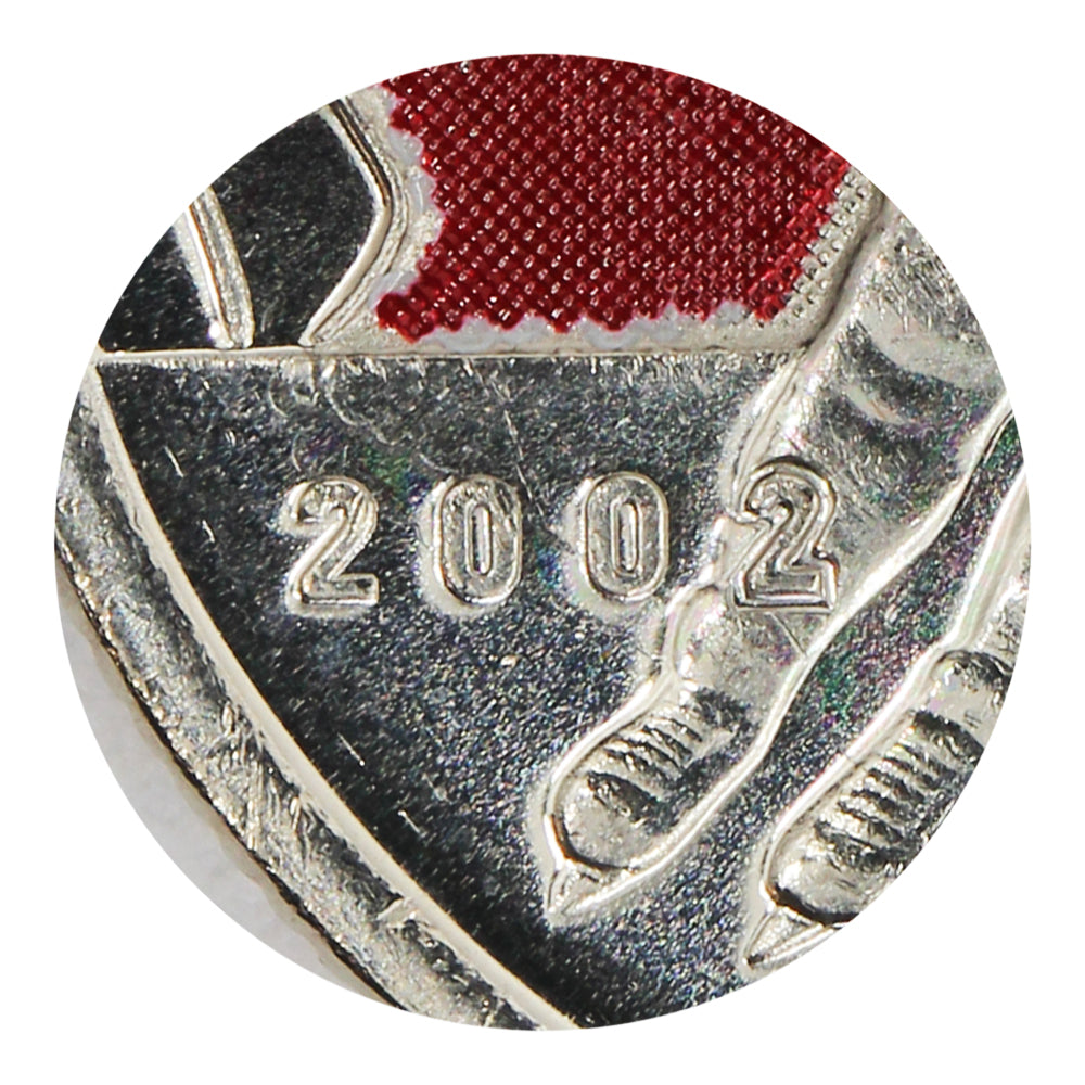 2009 Coloured Men's Hockey, (Engraved 2) Canada 25-cent Circulated