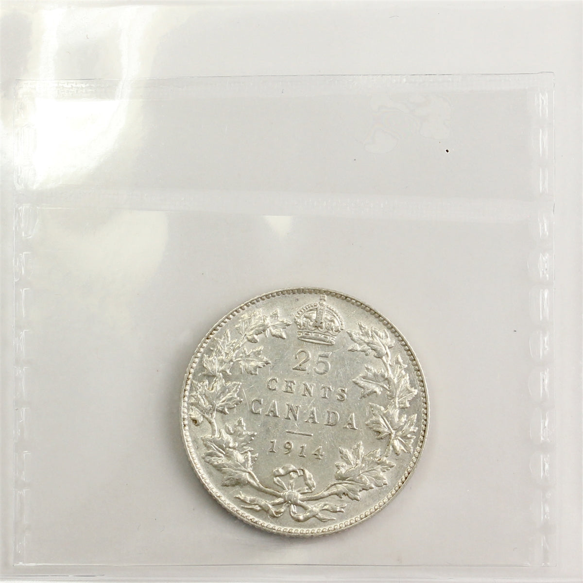 1914 Canada 25-cents ICCS Certified EF45