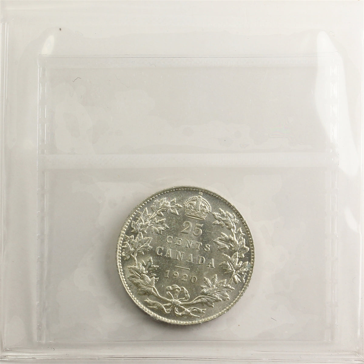 1920 Canada 25-cents ICCS Certified MS62 (MO 430)