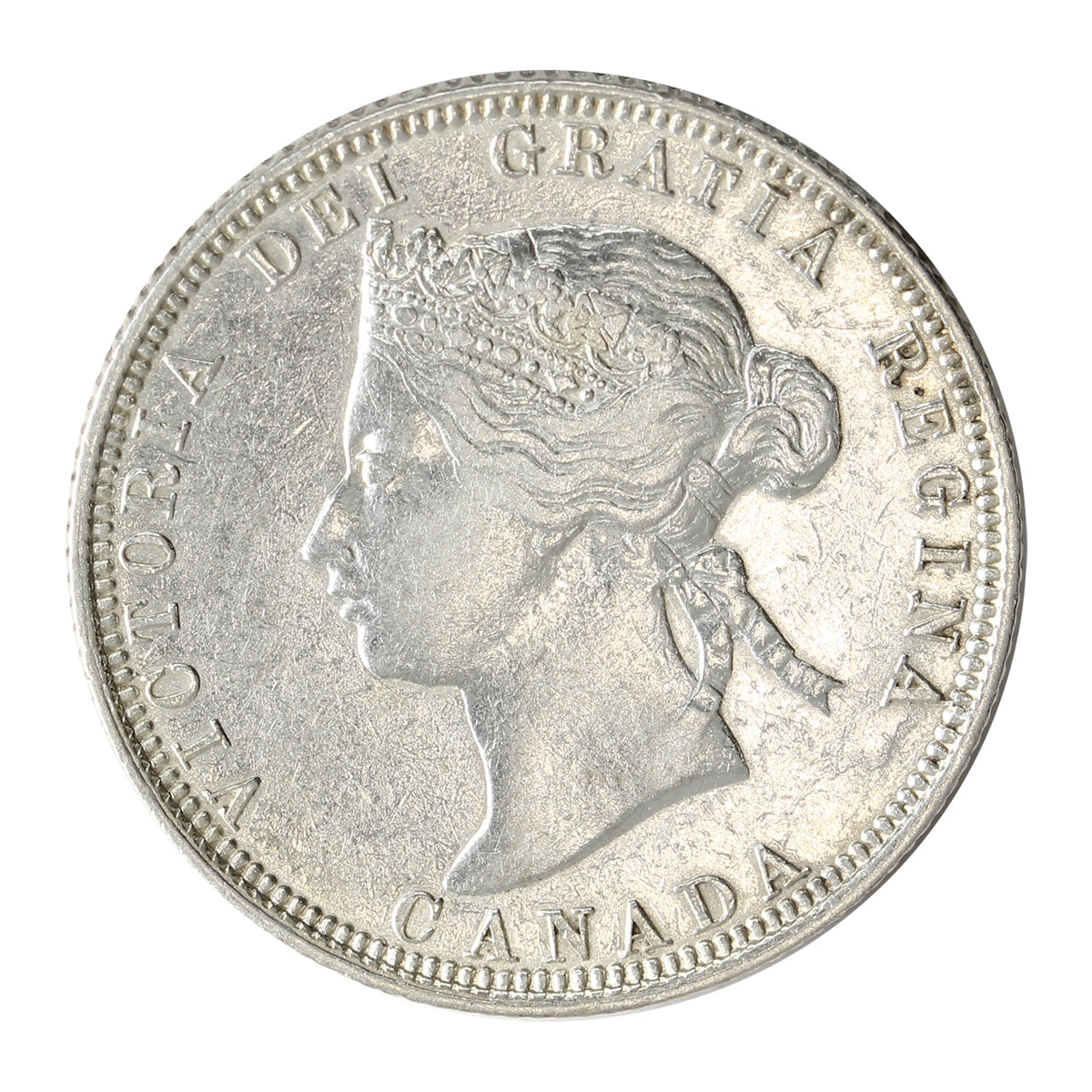 1870 Obv. 1 Canada 25-cents Extra Fine (EF-40) $