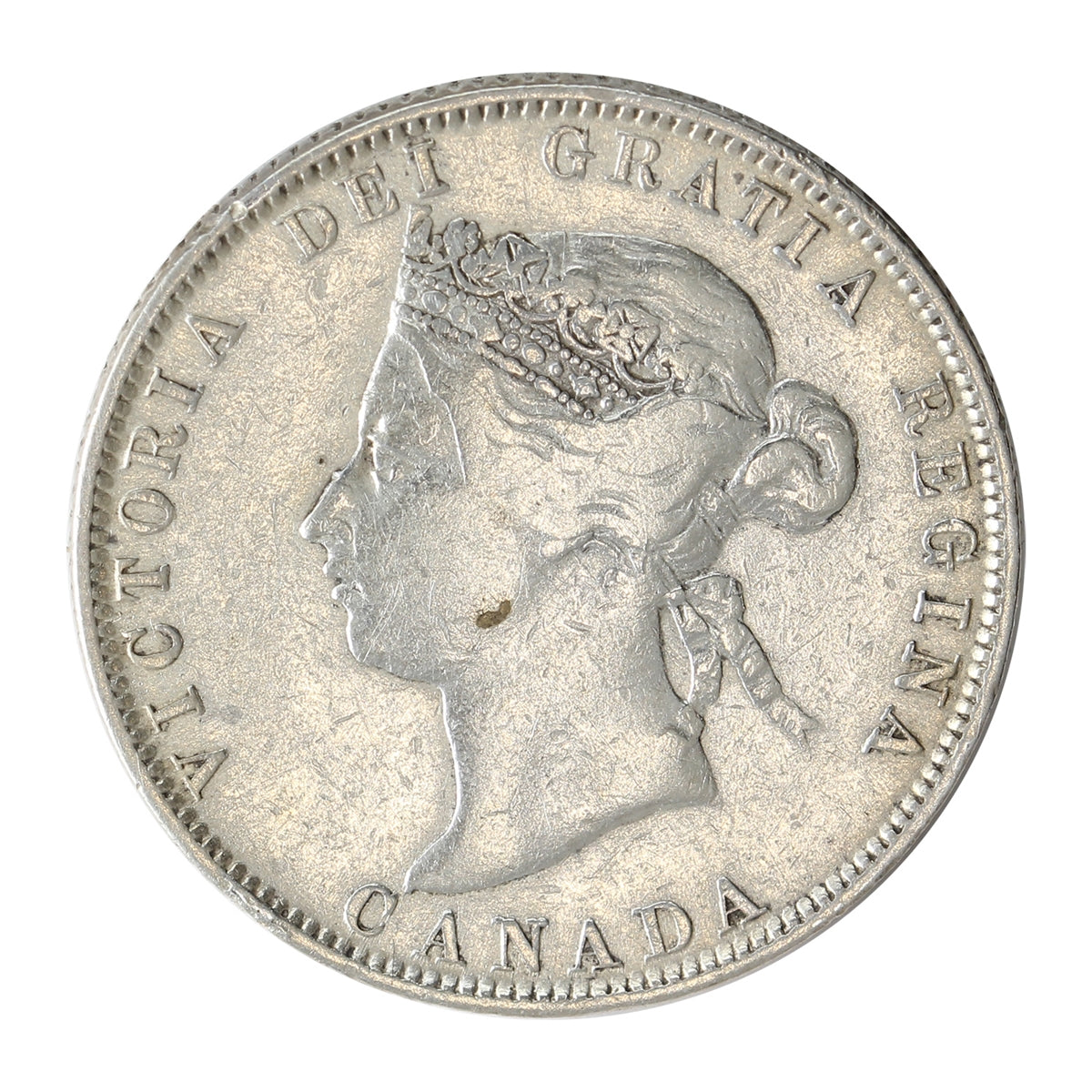 1871H Obv. 2 Canada 25-cents F-VF (F15) $