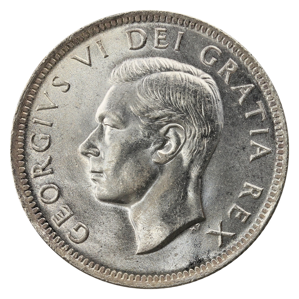 1952 High Relief Canada 25-cents Choice Brilliant Uncirculated (MS64) $