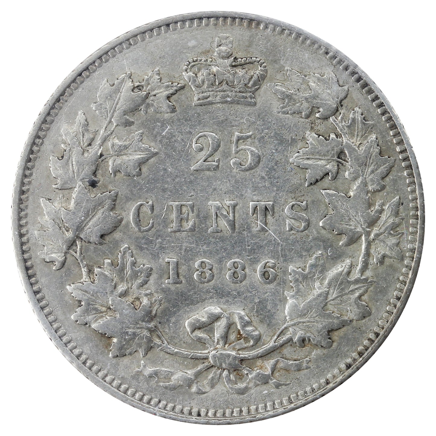 1886 6/6, Obv. 4, SBE Canada 25-cents ICCS Certified VF20