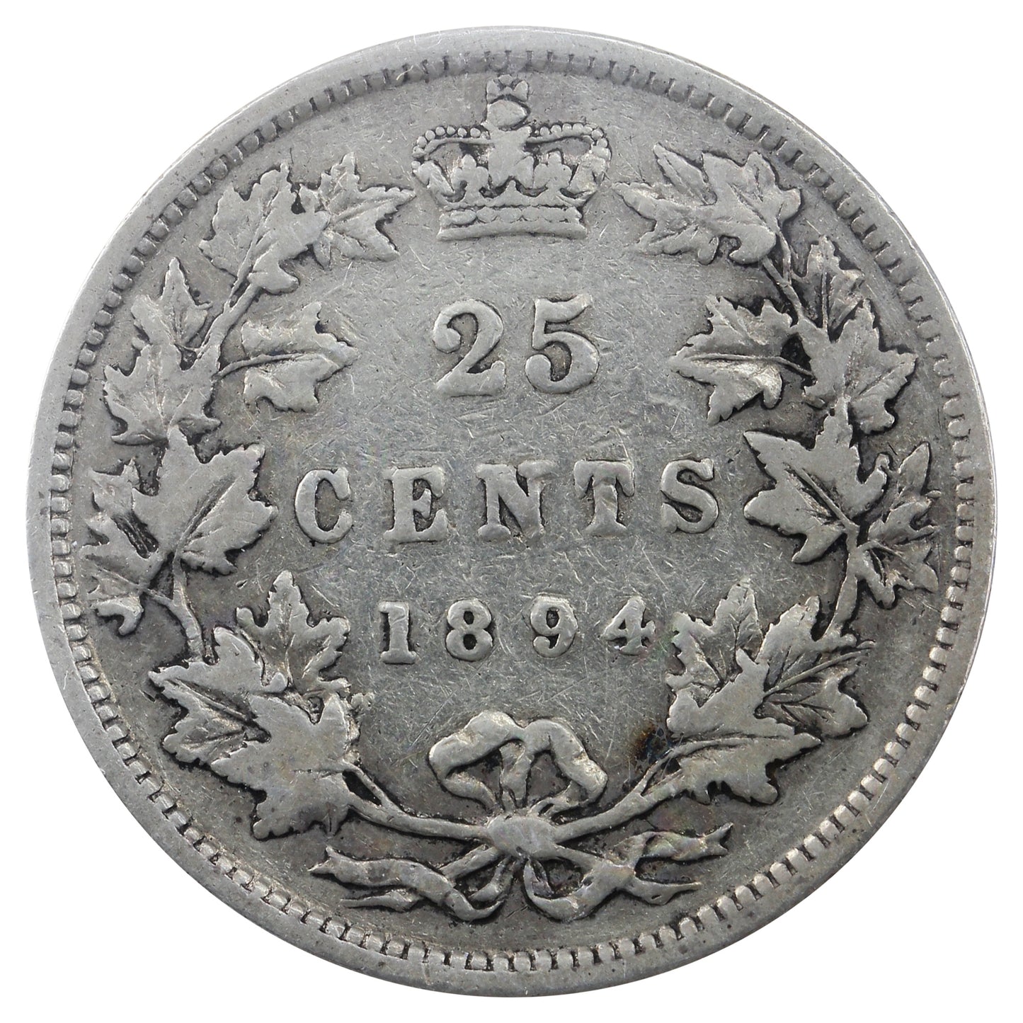1894 Canada 25-cents ICCS Certified VG10
