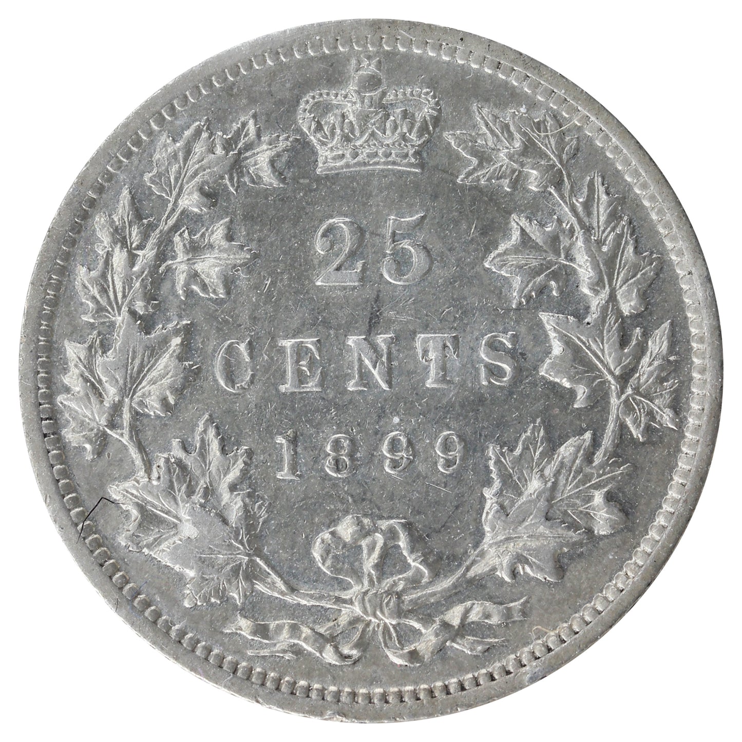 1899 Canada 25-cents ICCS Certified EF-45