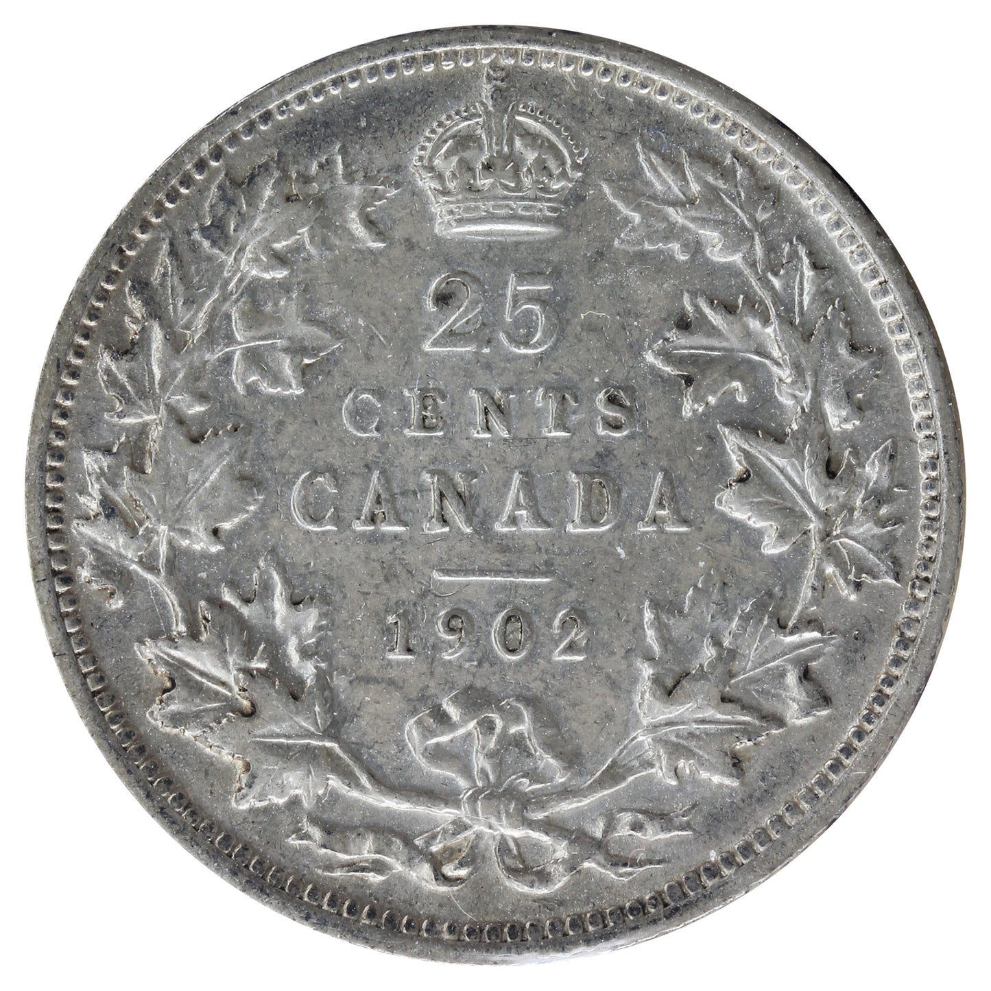 1902 Canada 25-cents ICCS Certified EF40