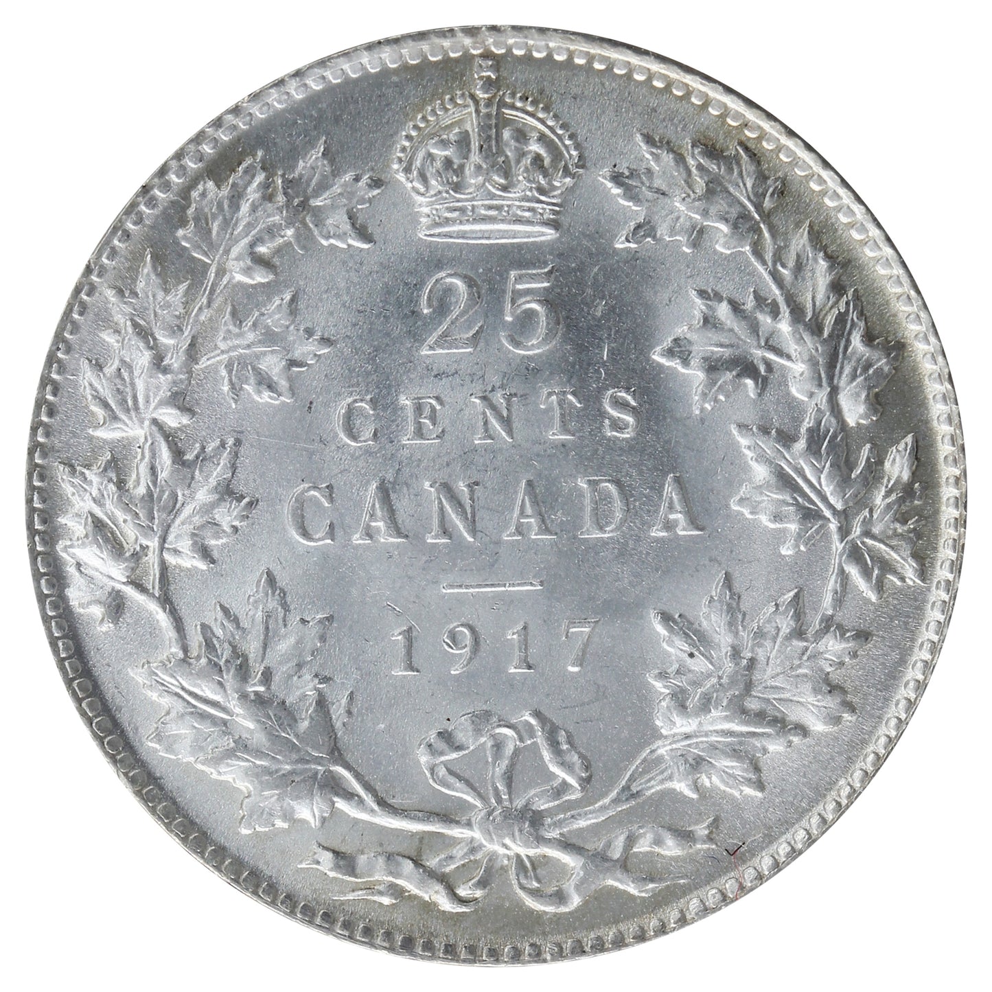 1917 Canada 25-cents ICCS Certified MS63 (XXR 590)
