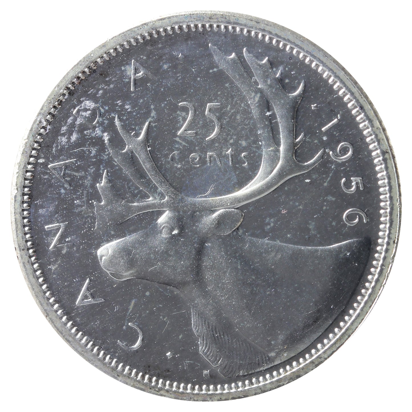 1956 Canada 25-cents ICCS Certified PL65