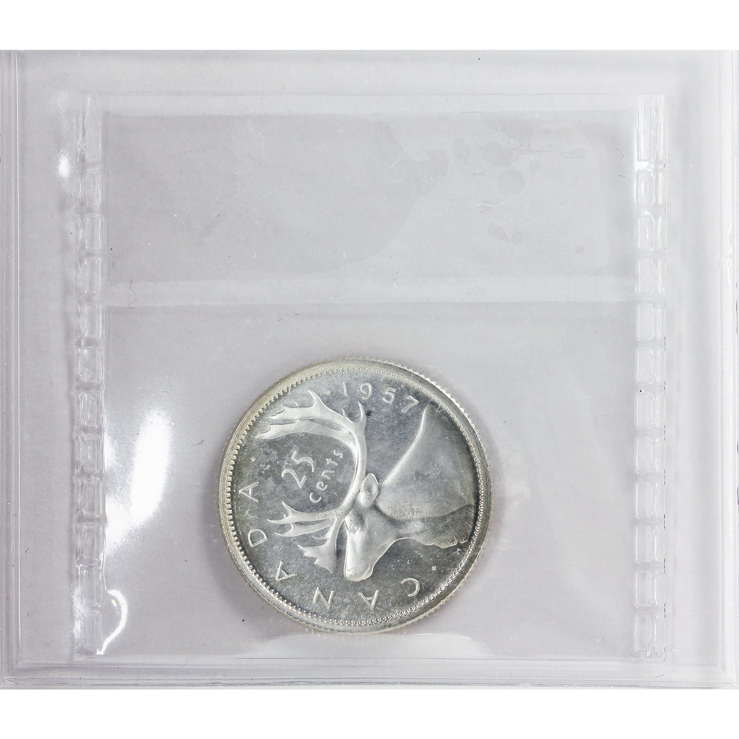 1957 Canada 25-cents ICCS Certified PL65 Cameo