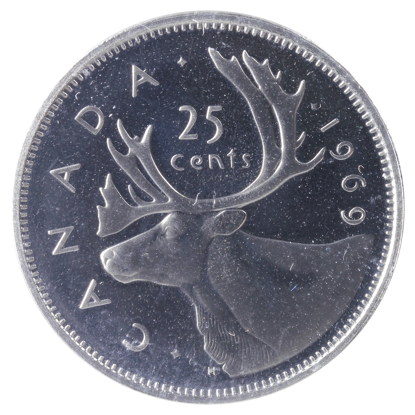 1969 Canada 25-cents ICCS Certified PL65 Ultra Heavy Cameo