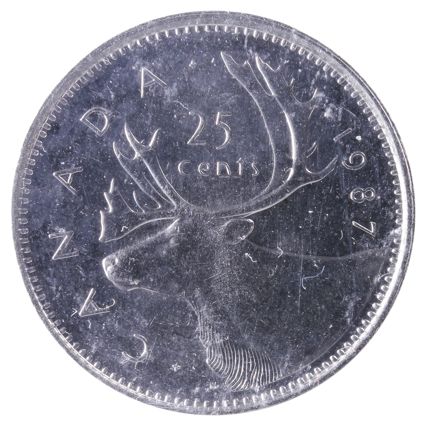 1987 Canada 25-cents ICCS Certified MS-65