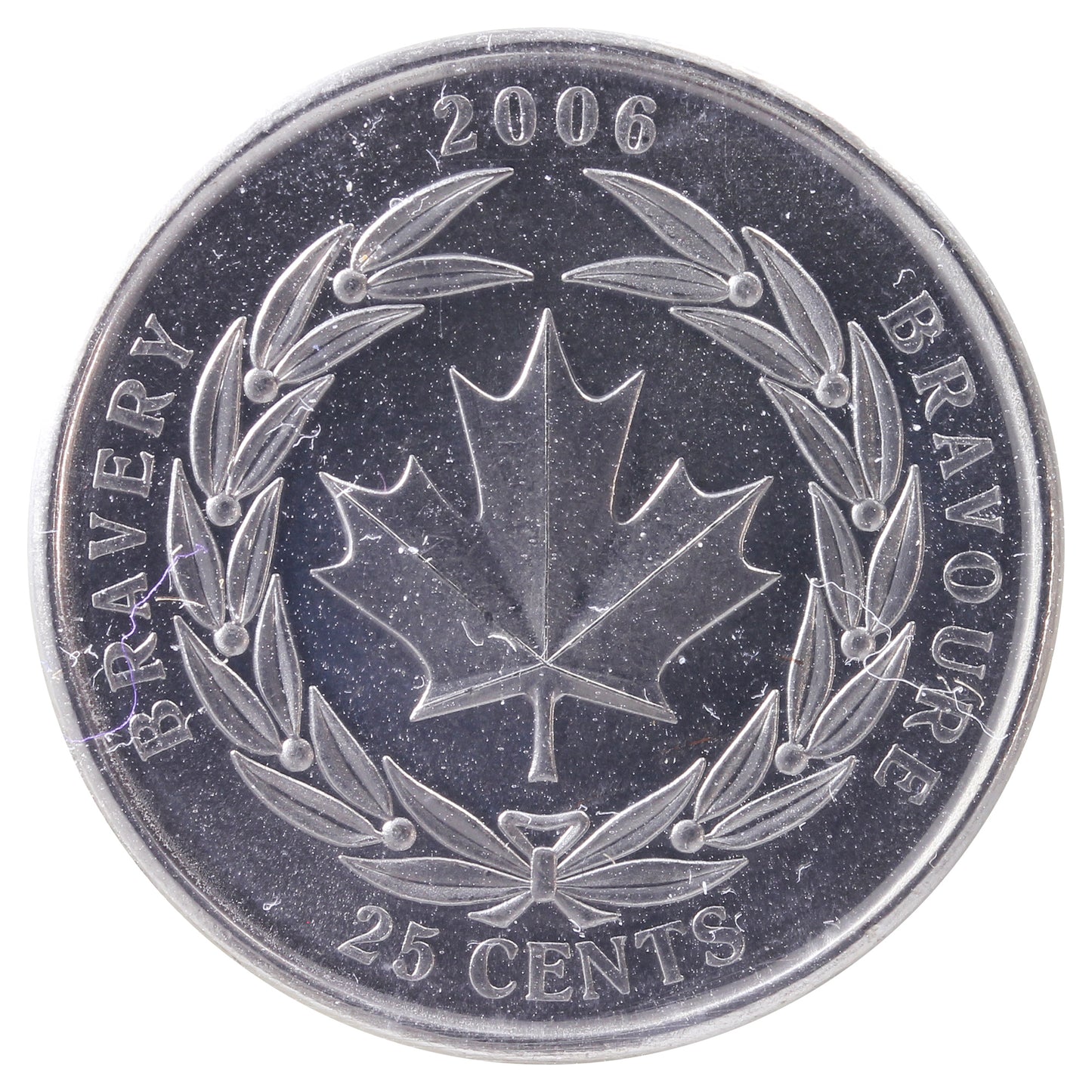 2006 Bravery Canada 25-cents ICCS Certified MS64