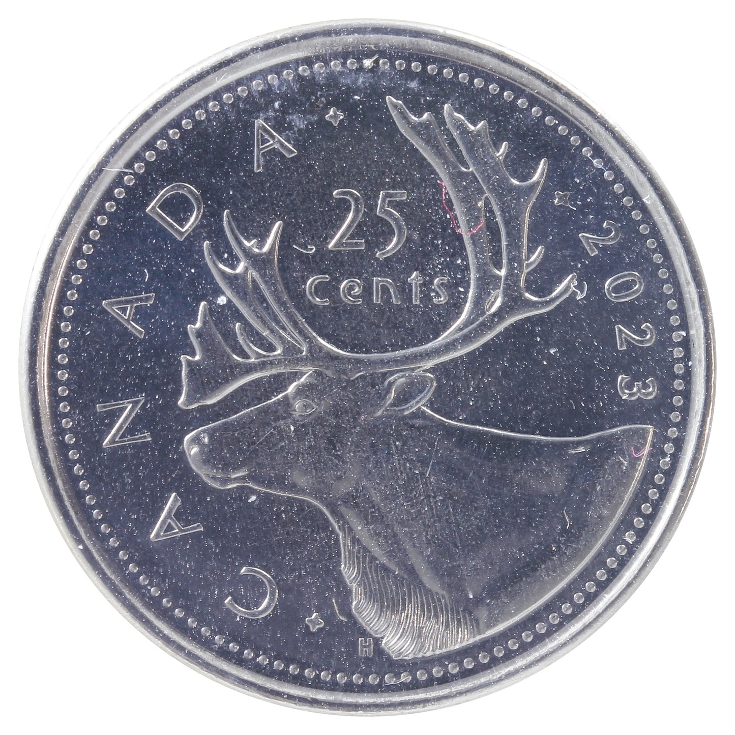 2023 4 Pearls, Caribou Canada 25-cents ICCS Certified MS66