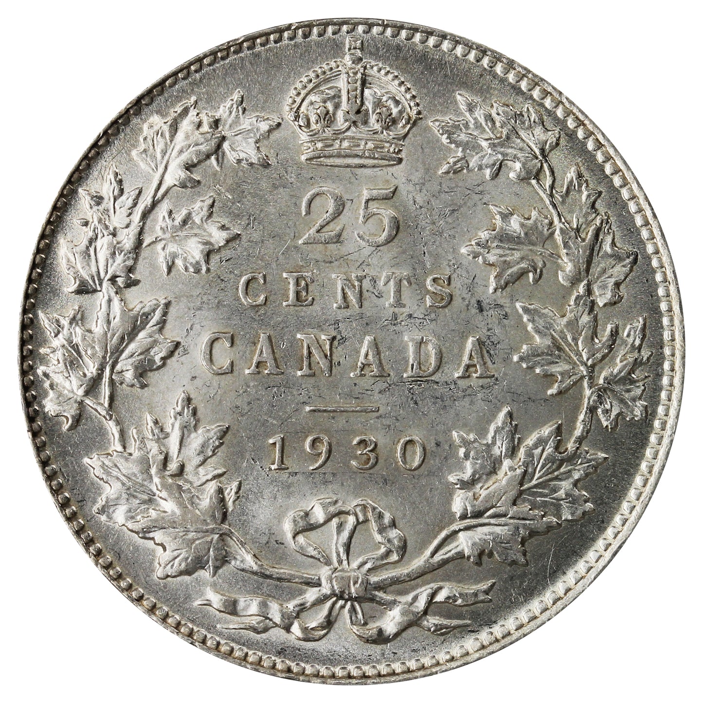 1930 Canada 25-cents Uncirculated (MS60) $