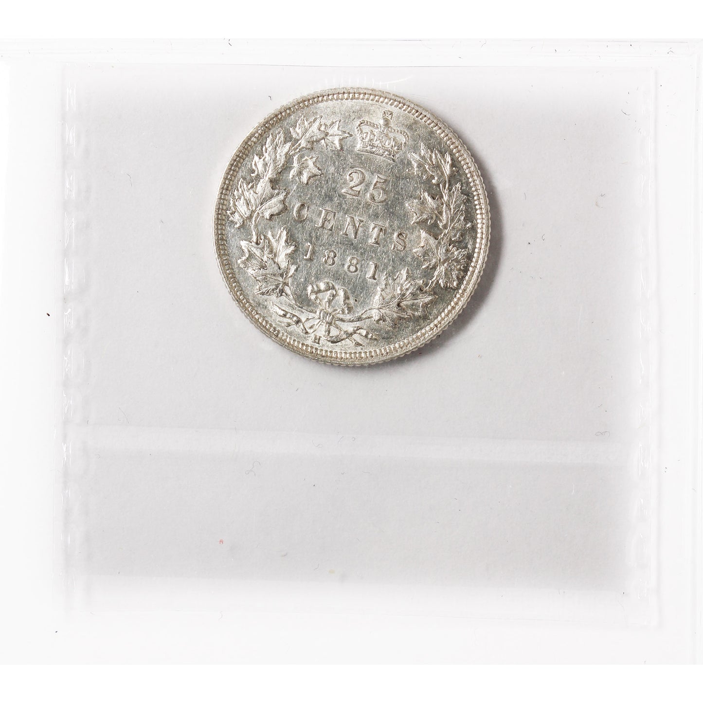 1881H Canada 25-cents ICCS Certified EF-45