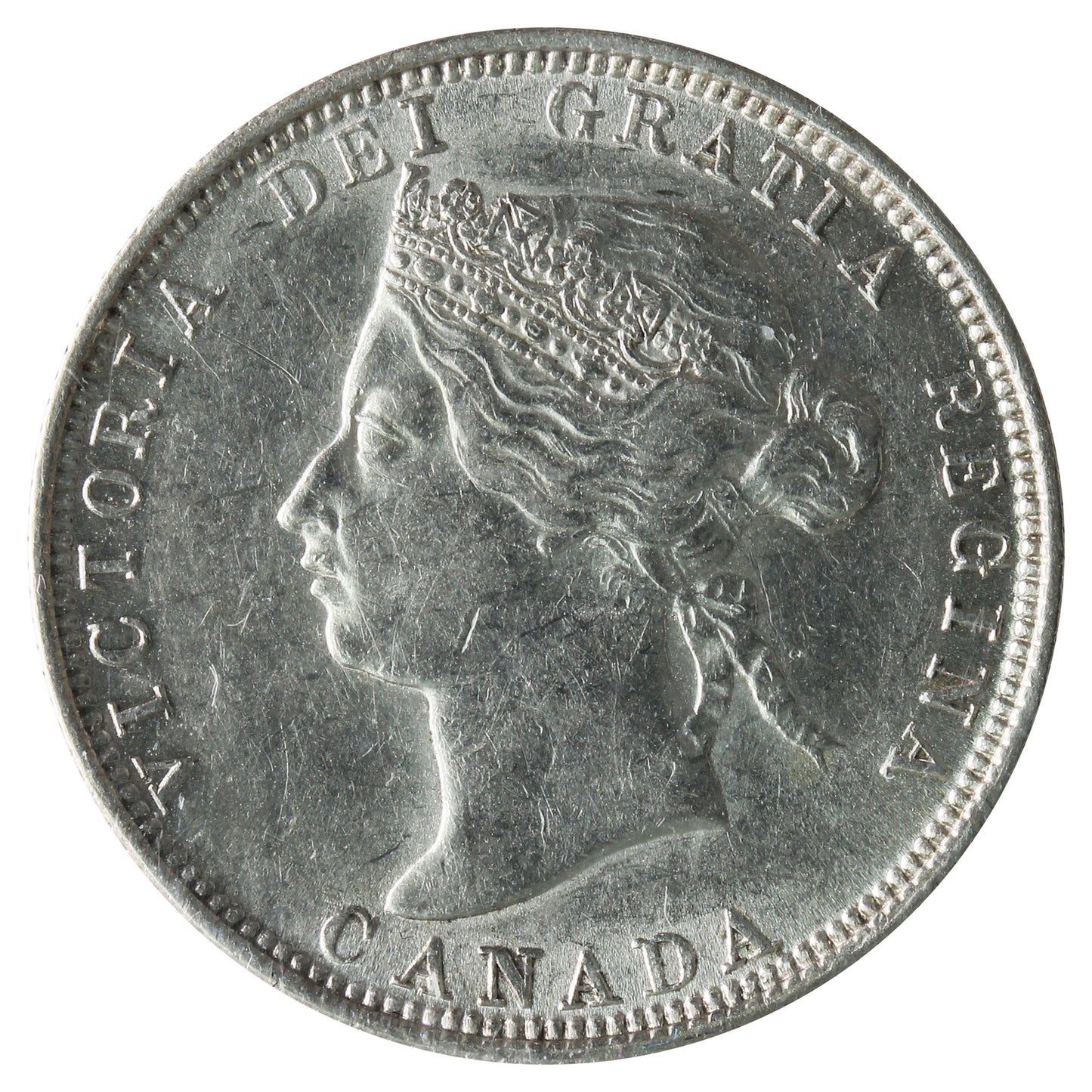 1881H Canada 25-cents ICCS Certified EF-45