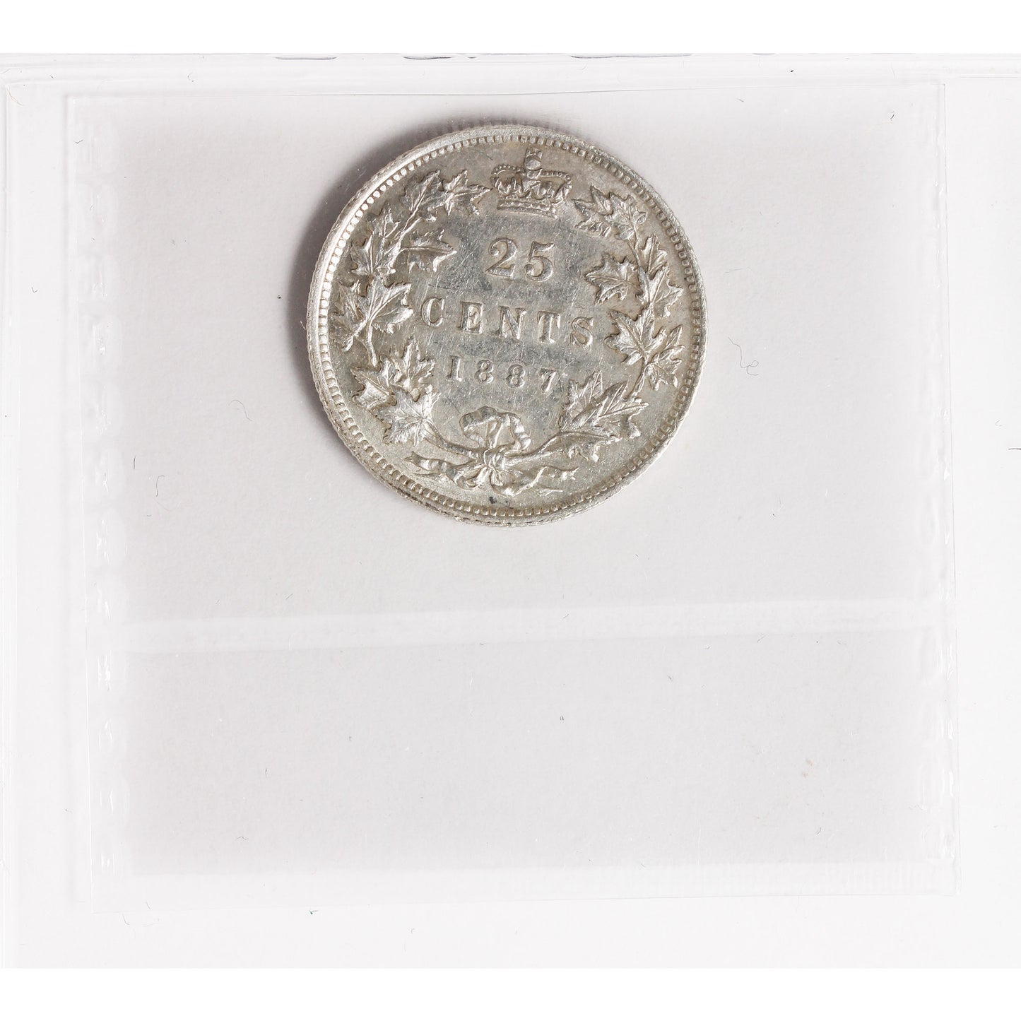 1887 Canada 25-cents ICCS Certified AU-50 RARE