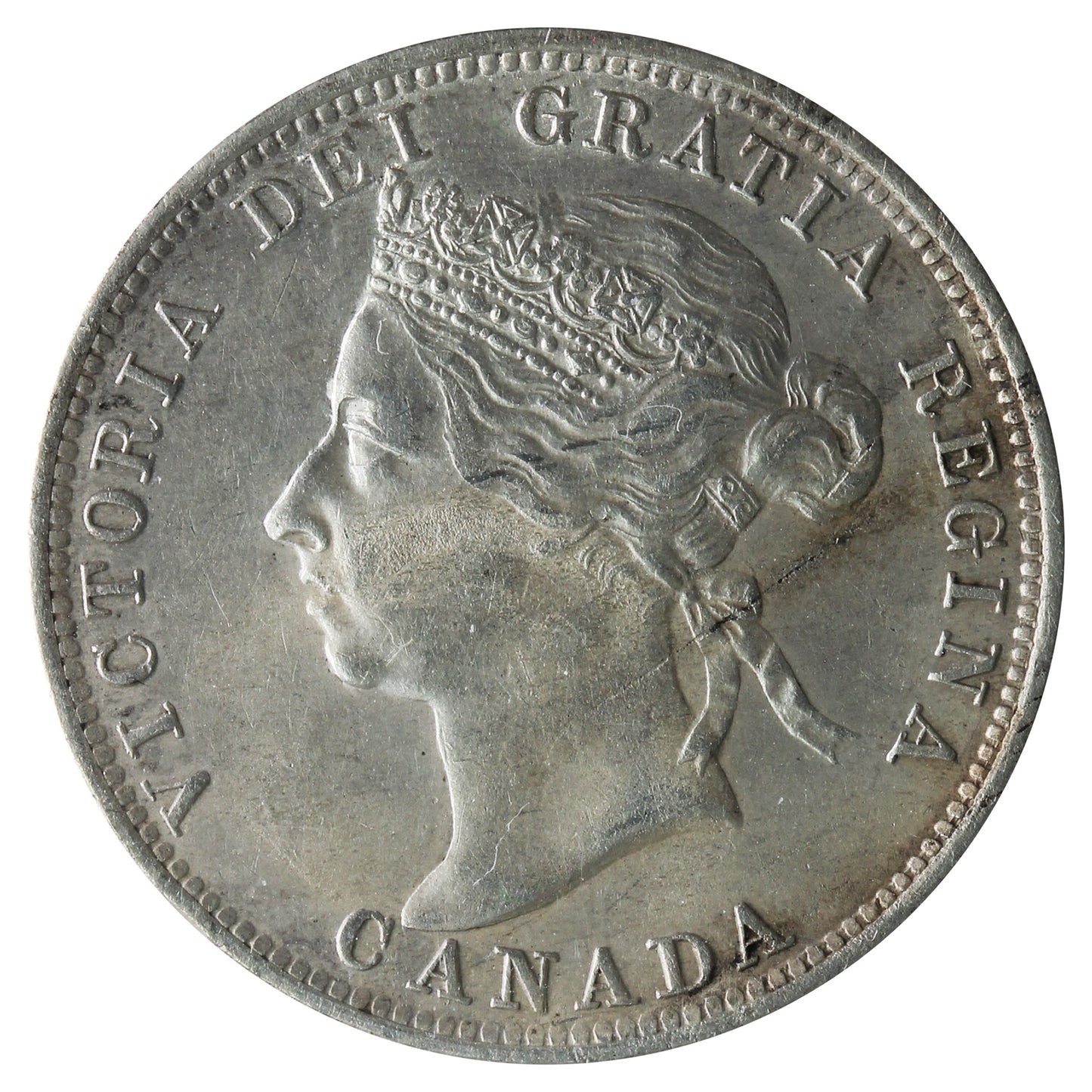 1892 Canada 25-cents ICCS Certified AU-50