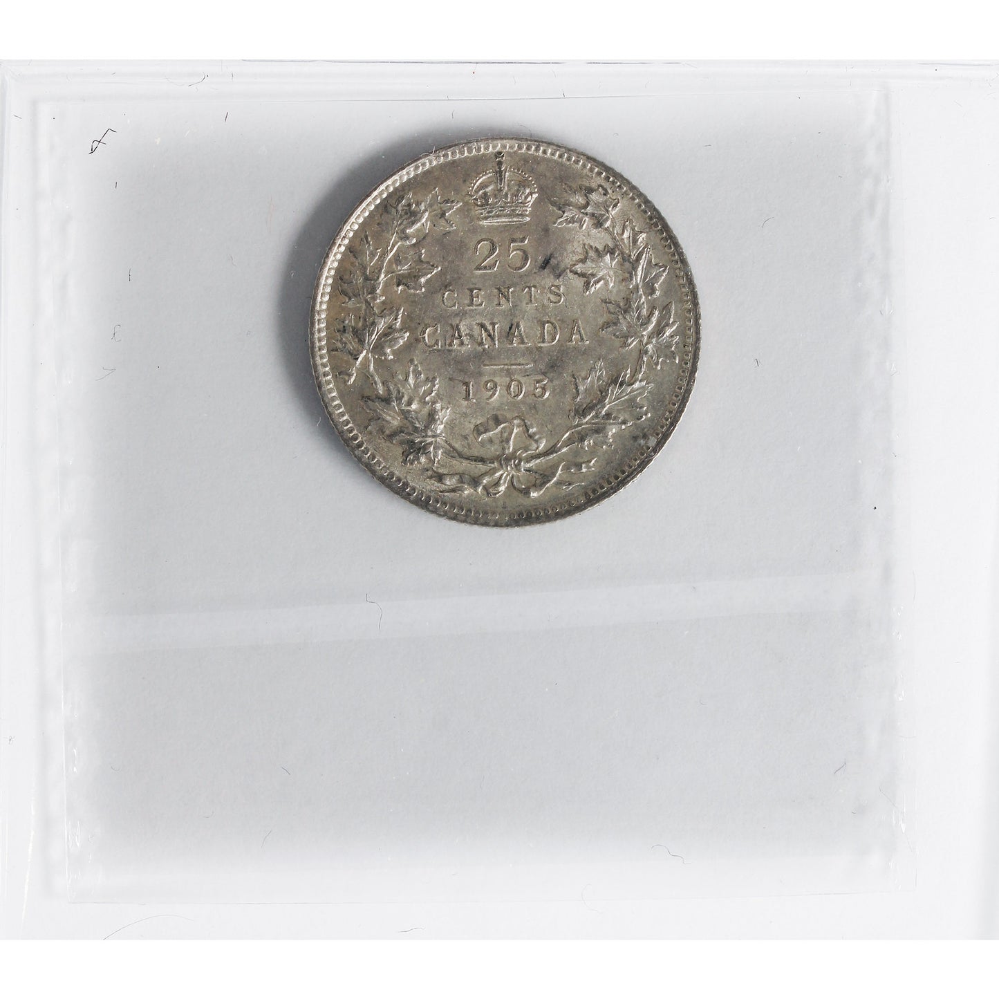 1905 Canada 25-cents ICCS Certified AU-55